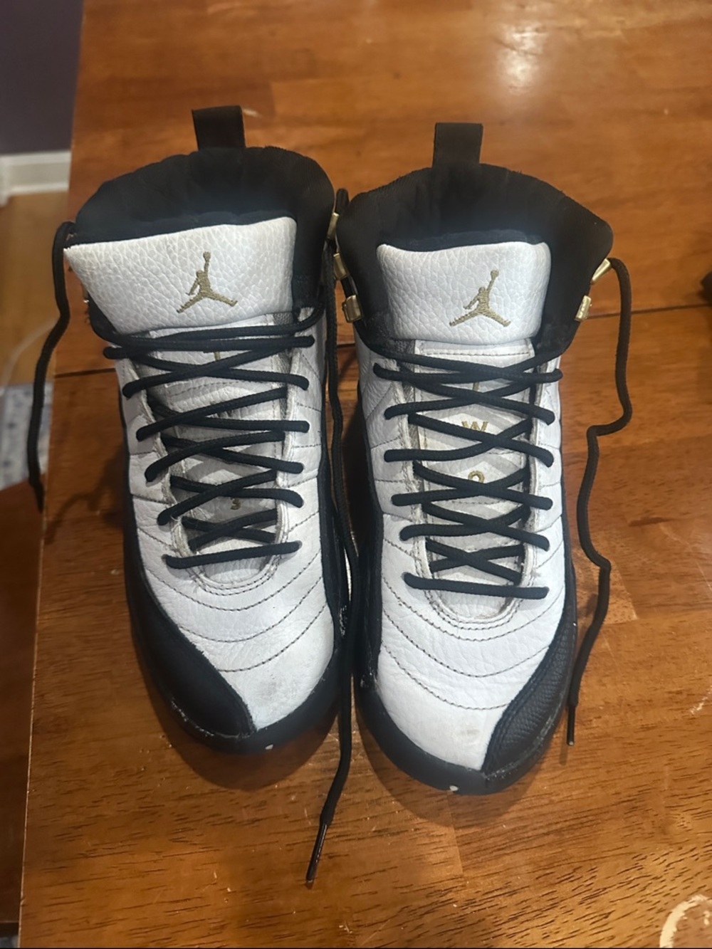 Jordan Retro High-Top Sneakers - White, Black & Gold